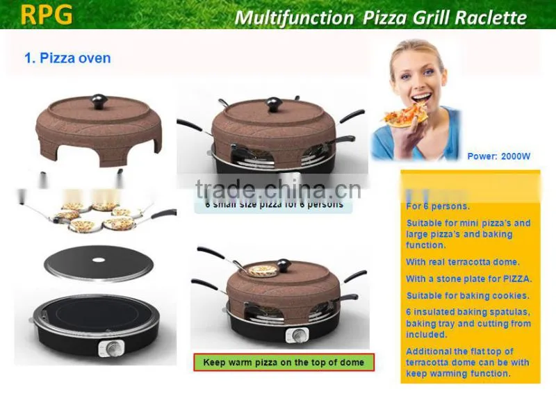 electric multifunction pizza oven bbq grill,raclette