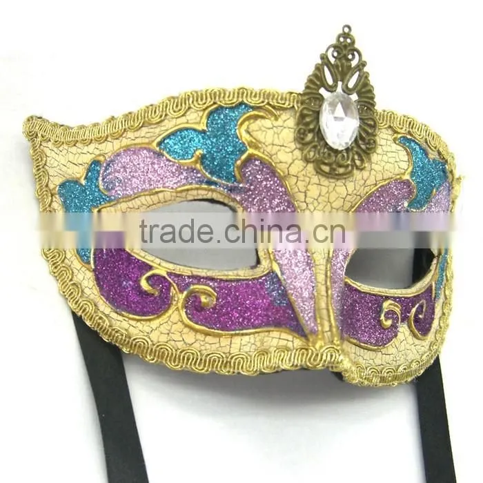 Custume Carnival Accessories HT-HF028 Plastic Half Face Party Eye Mask Personalized Eye Mask