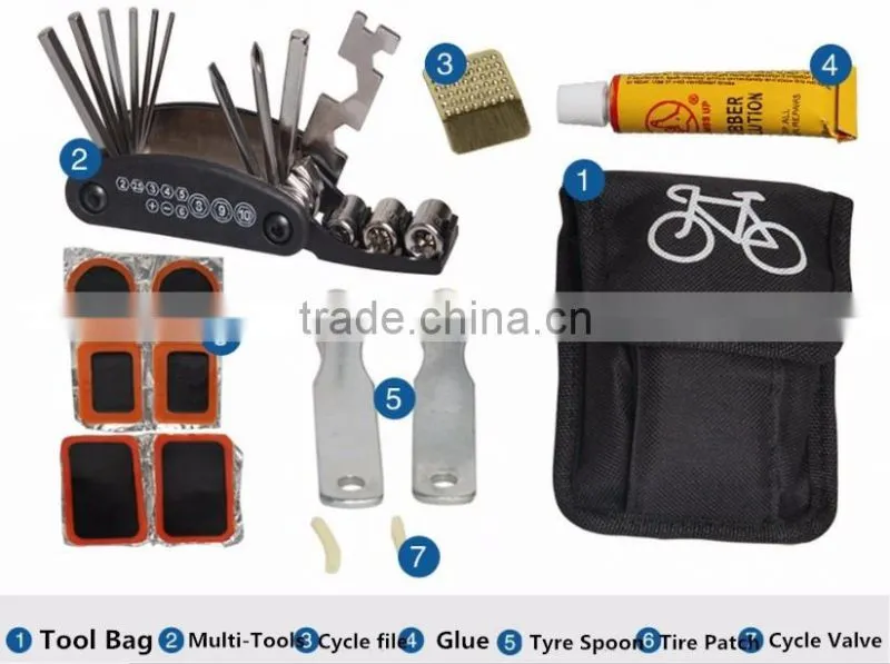 2016 New Design 15 in 1 Bicycle Repair Tool Multi Tool