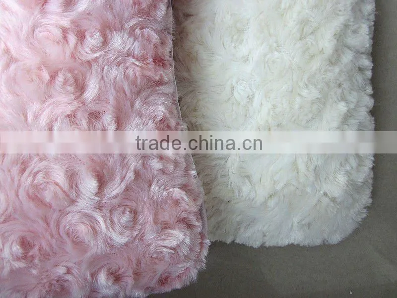 Pink rose pattern hooked Polyester Chair Pad