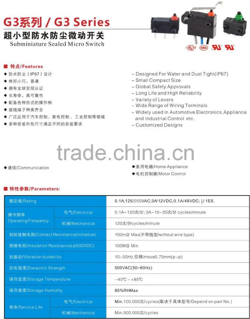 remote control for car central door lock system, zing ear automotive micro switches TS16949
