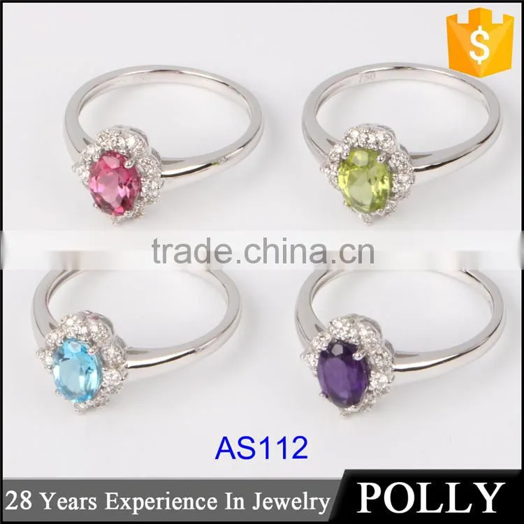 Sartificial stone designs sterling ring Panyu factory process jewelry