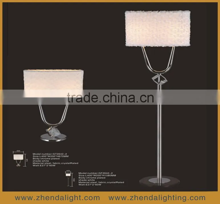 Modern fabric shade hotel table lamp
