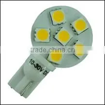 non polar 6 LEDs SMD 5050 T10 led car bulb