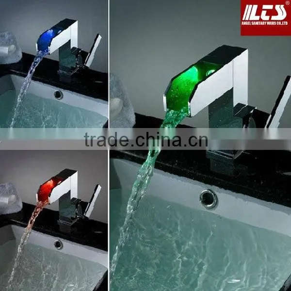 LED glass basin faucet&waterfall faucet