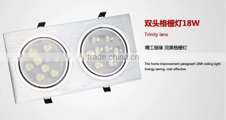 2 Light LED Ceiling Light Grille Lamp 6w 10W 14w 18w 24w 30w 36w LED Downlight