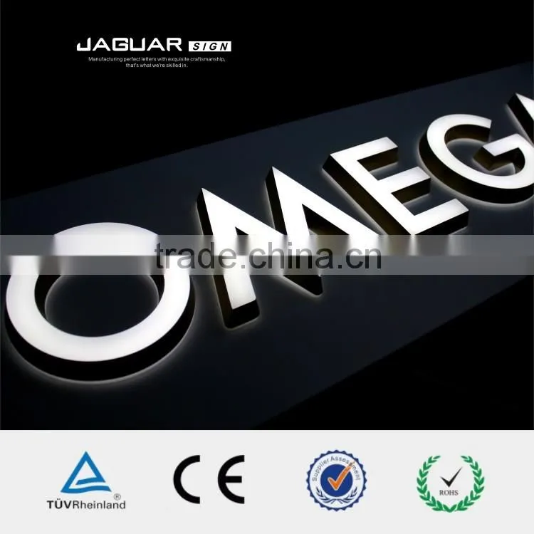 white acrylic led new innovative shop letters lighting sign