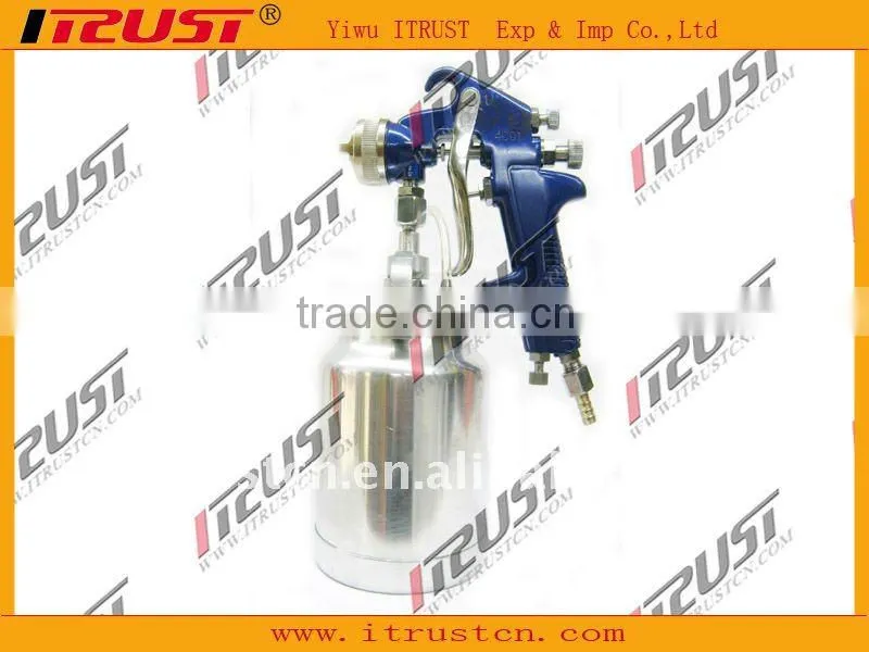 Blue color paint spray gun with bright cup
