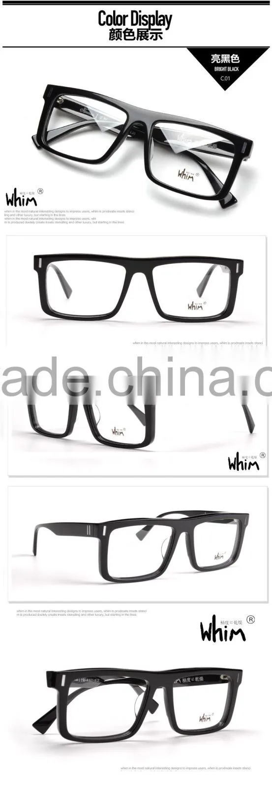 WHIM high quality Handmade Vintage Optical Acetate Glasses Frame