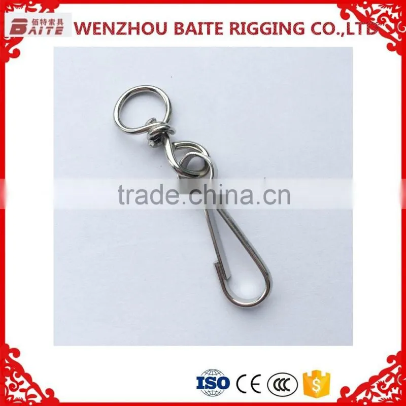 Nikle Plated Smplex Hook With Chain Swivel Ring 4293W 25MM-120MM