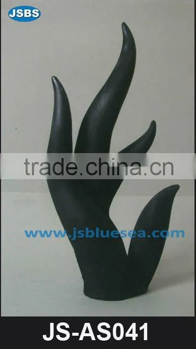 Black marble abstract carving for garden decoration