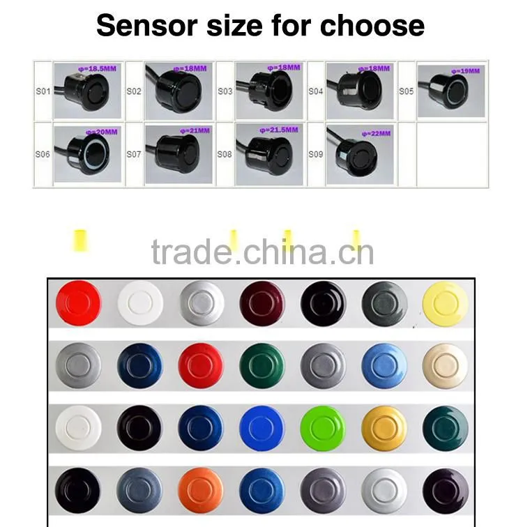 Digital LED display electromagnetic parking sensor with 5 different distance showing and sound alert