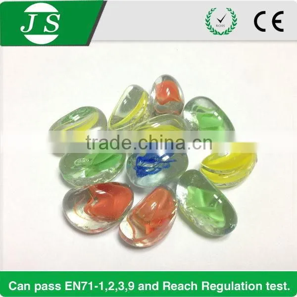 Low price creative glass rubber beads strand double color
