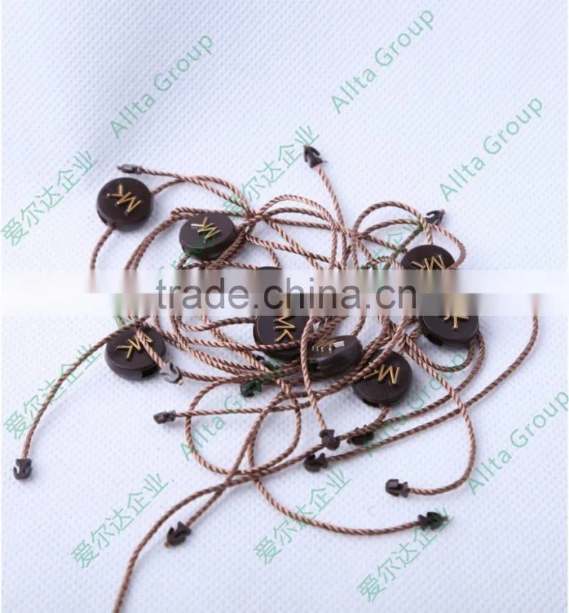Plastic string lock tag seal tag for hang tag