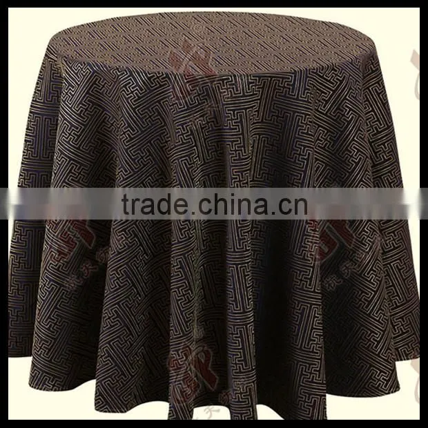 new arrival simple design jacquard round table cloth