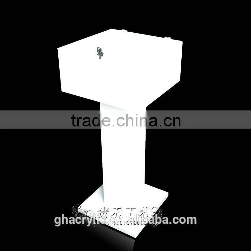 GH-RJ002 Shenzhen Guihe factory direct sale acrylic donation boxes with locks/customized donation boxes