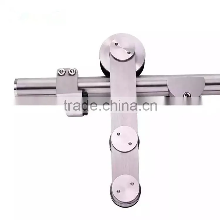 Simplicity Modern style sliding wood barn door grill door design Barn Door with glass