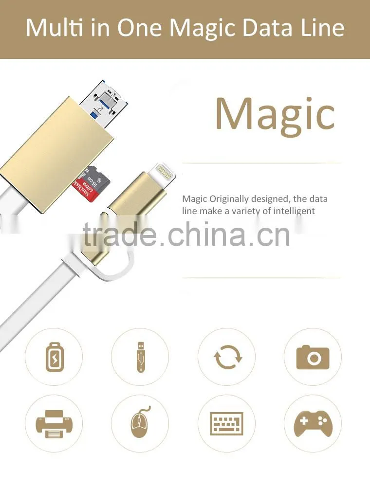 Multifunctional Magic Charging & Data cable for Andriod