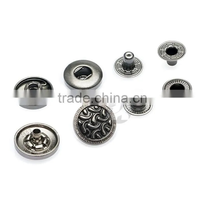 Hot Sale Gunmetal Custom Metal Pree Button