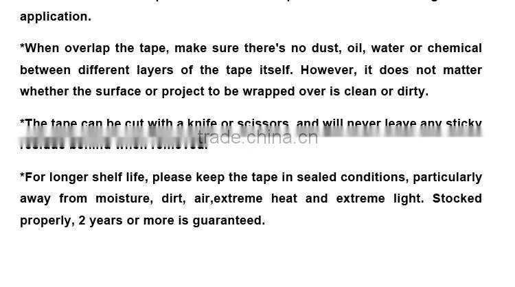 Isermal self fusing silicone rubber tape,self amalgamating tape for Low-voltage