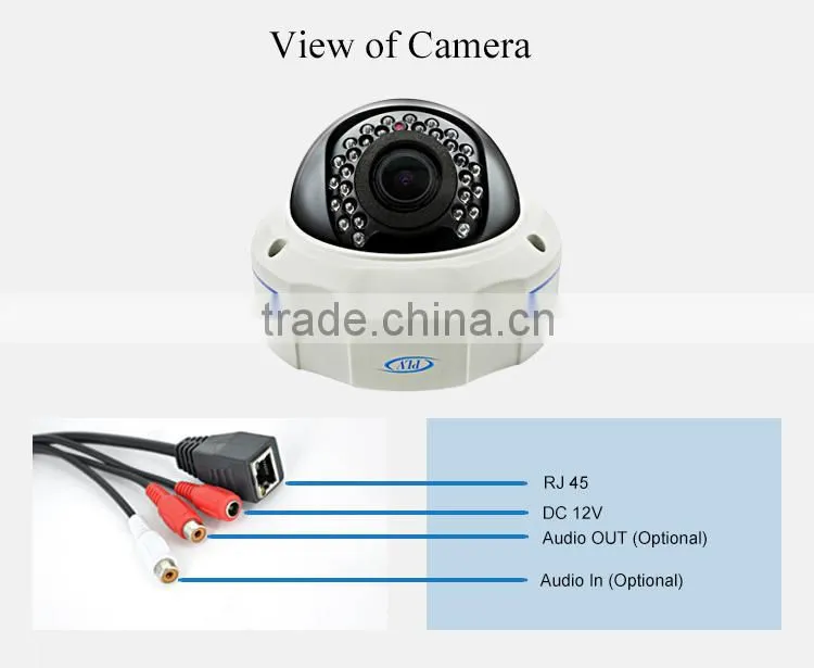 New products 3mp ip poe cameras vari-focal domes h264 h265 poe ip external dome camera