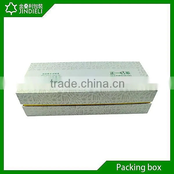 White paper tea box packaging