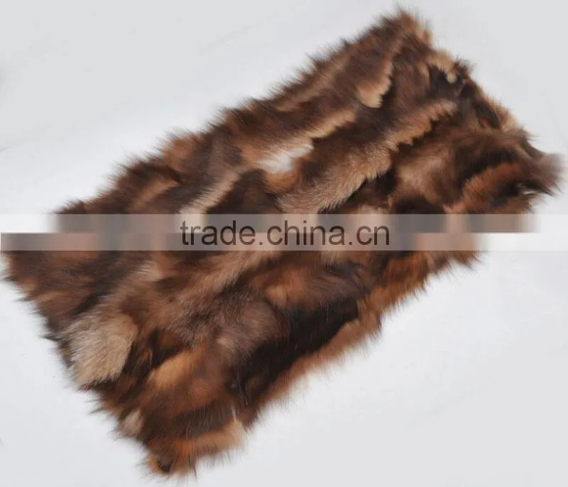100% genuine fox fur plate for garment producing