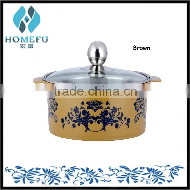 5 pcs printing brush pot with glass lid