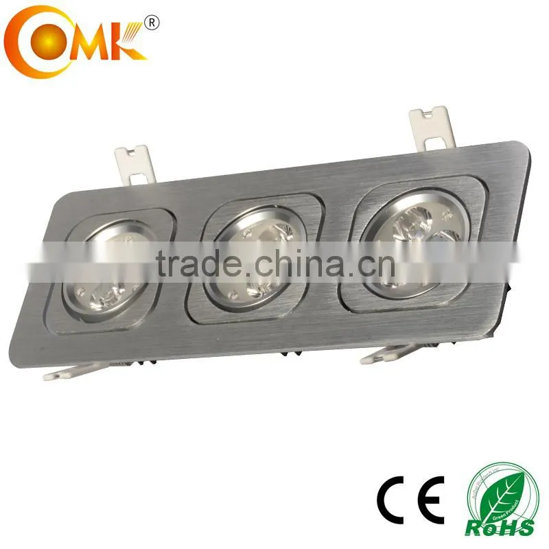 3*3*3W pure aluminum led grill light fixture