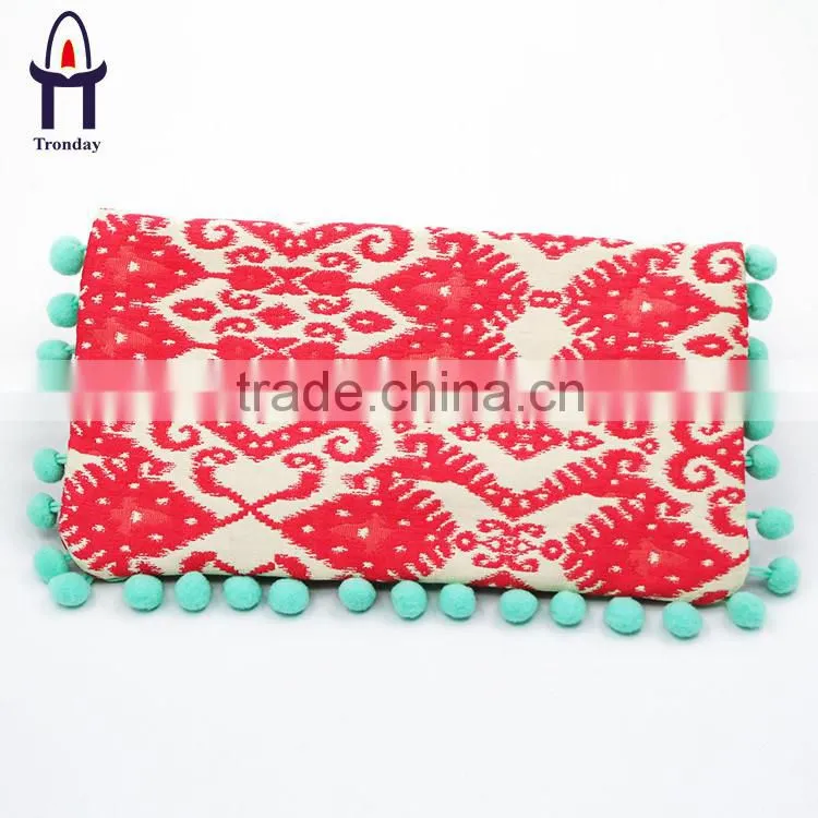 Customized material cosmetic bag the national pattern cosmetic case pouch