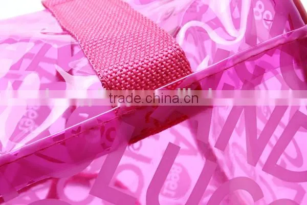 Fashion Waterproof clear plastic pvc tote bag