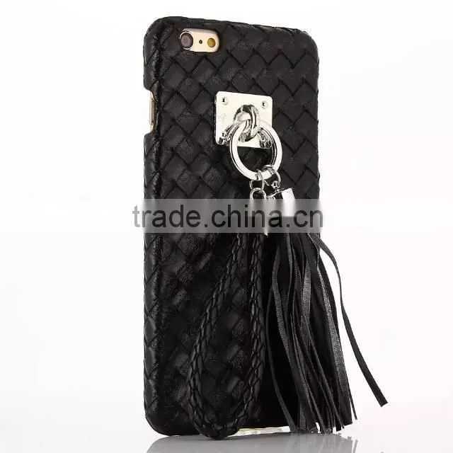 Luxury Vintage Tassel Metal Hook PU Leather Hard Mobile Phone Cover Case For iPhone 6 G 6S Plus
