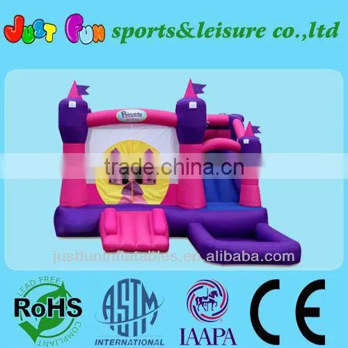purple inflatable mini combo jumper, casle combo for toddlers