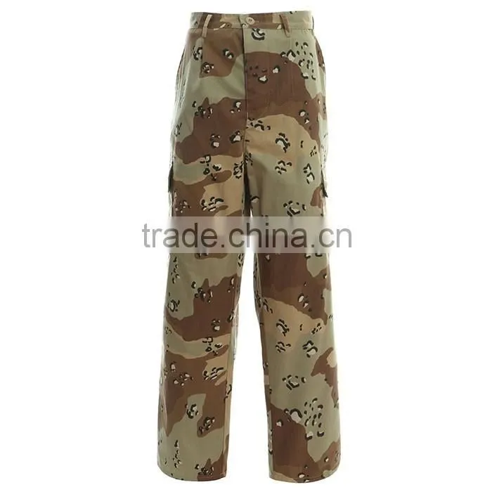 Cargo pockets 6 color desert camouflage military battle dress uniform BDU pants