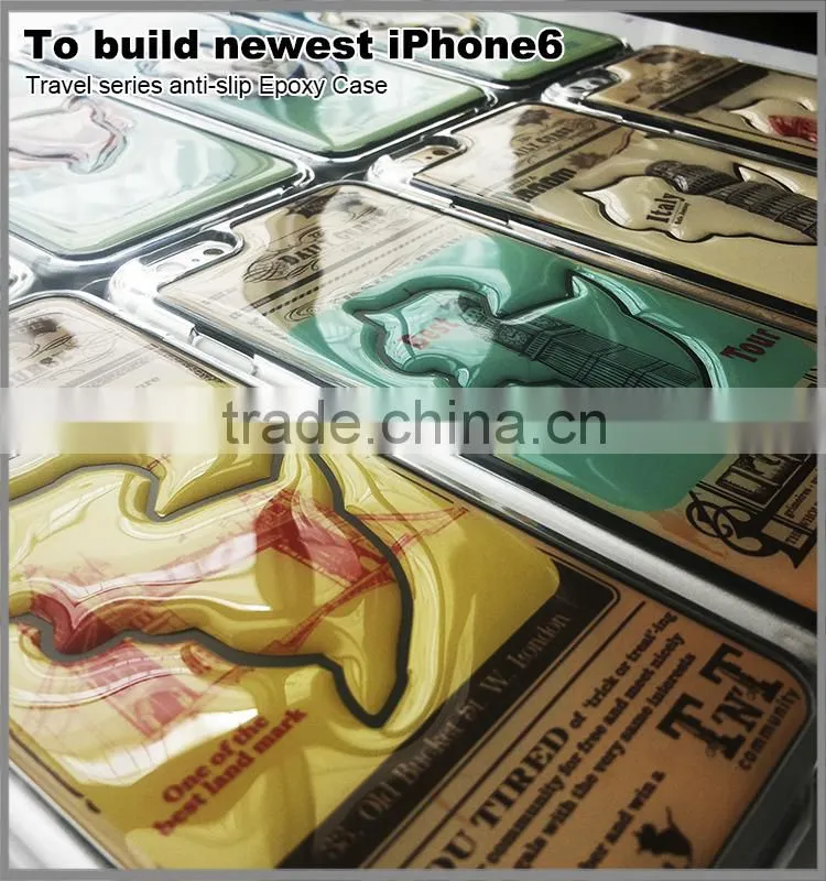 hot sale! Luxury epoxy gel skin case cover for iphone 4s 4 ,5s, 5, 6