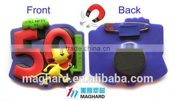 Free samples souvenir Promotional gifts 2D or 3D soft pvc kids fridge magnets custom