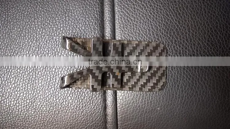 high polish Finished Carbon Fiber Money Clip, Carbon fiber wallet clip