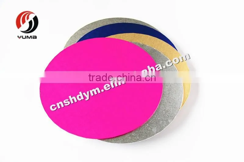 foil embossed corrugated shaped cake drums