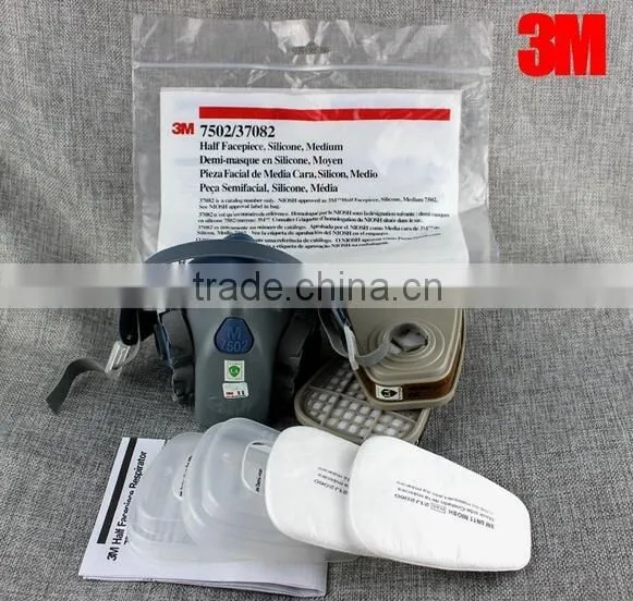 3M 7501 3M 7502 3M 7503 Silicone Half Facepiece Gas Mask Reusable Respirator/Half Respirator Gas Mask