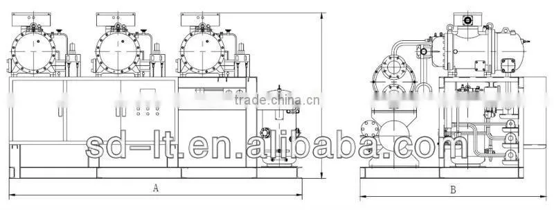 Water Cooled Compressor Racks Condensing Unit (JZHLGS Series with Hanbell Screw Compressor)