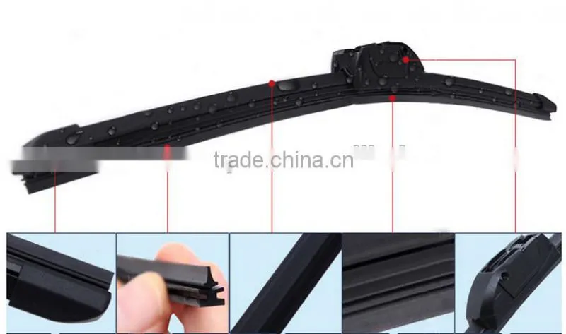 Wholesale Universal Natural Rubber Car Front Windscreen Bosch Type Flat Wiper Blade