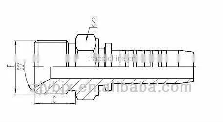 Metric hydraulic hose fittings hose crimping fittings