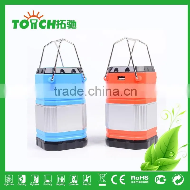 Candy Color Plastic Lantern Light Solar Charge Camping Light Tent Lamps Portable Hand Lamp Torch Lantern