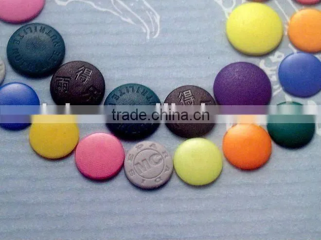 Raincoat plastic button