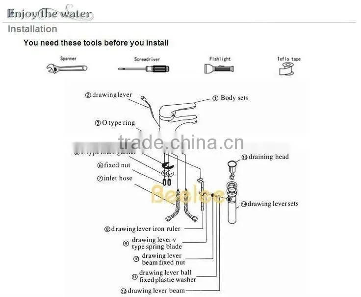 Antique Bathroom Mixer Tap For Hot And Cold Water QH1711A