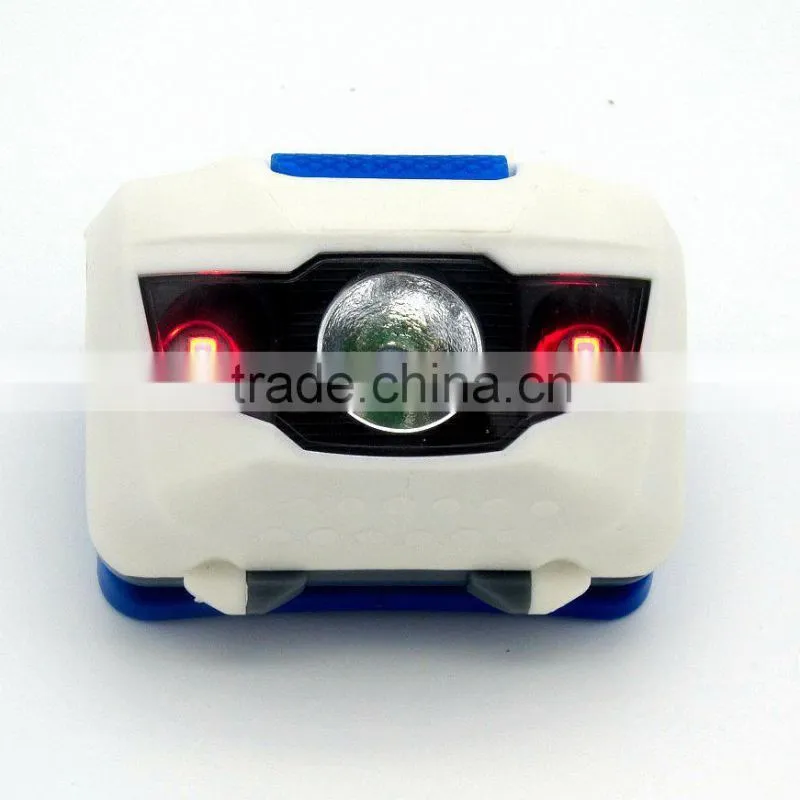 Poppas T16 2+1 red smd led 3AAA battery operated waterproof outdoor camping running walking reading ultra bright headlamp