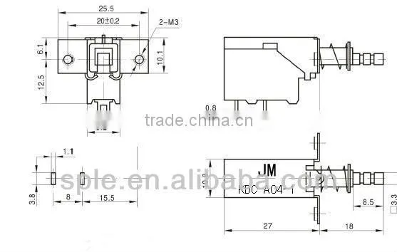 spst self-locking push button switch KDC-A04-1