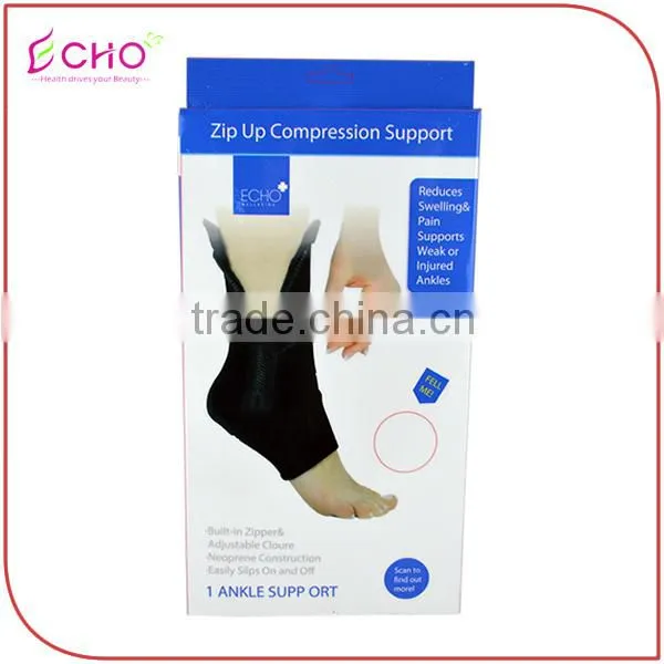 Sports Neoprene Ankle Zip Up Compression Support As seen on TV