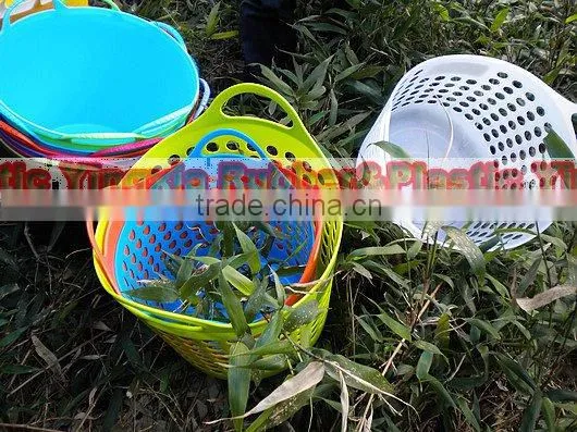 flexible PE baskets,plastic laundry basket."REACH",All purple Trug