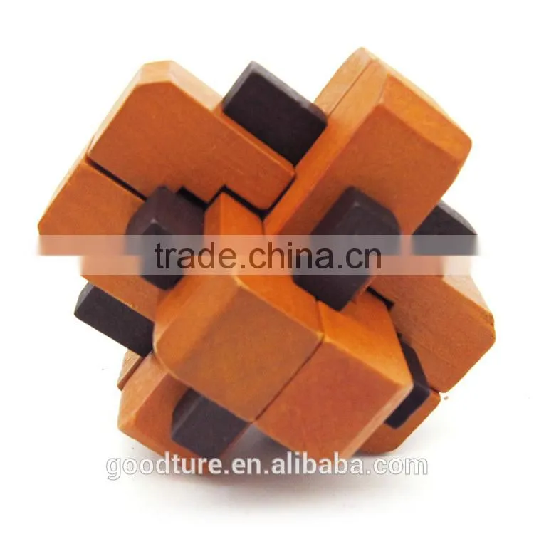 OEM Welcomed Wooden IQ Intelligent Puzzle Magic Puzzle Kongming Lock Brain Teaser Model Number GAD1080
